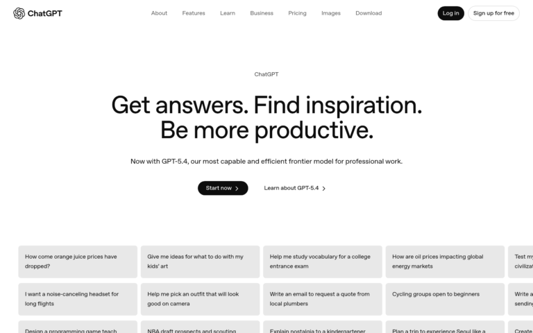 ChatGPT公式サイト